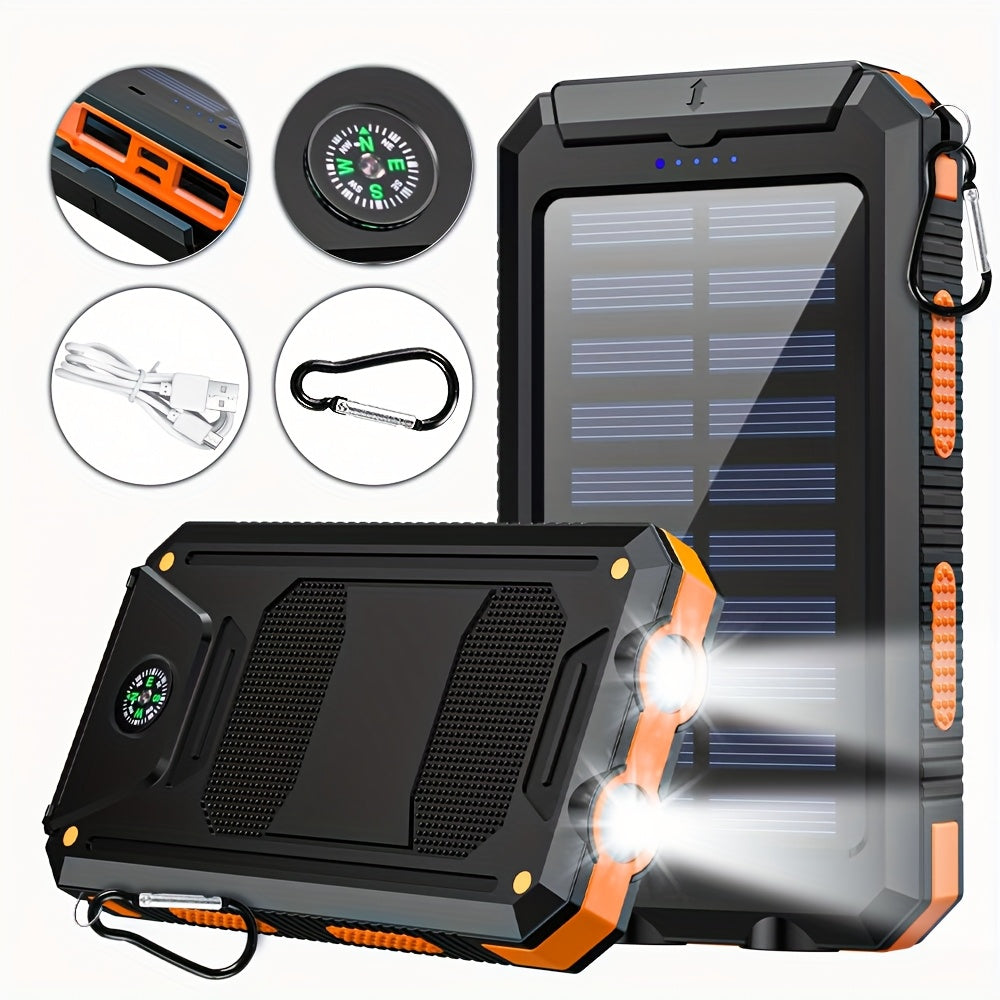 Solar Charger-39800mAh Solar Charger Power Bank -Portable Solar Phone Battery Panel Charger, QC3.0 Dual USB Port Battery Pack Charger Portable For All Cell Phones & Electronic Devices- Long Lasting, Travel Camping, LED Flashlight, The Best Gift For