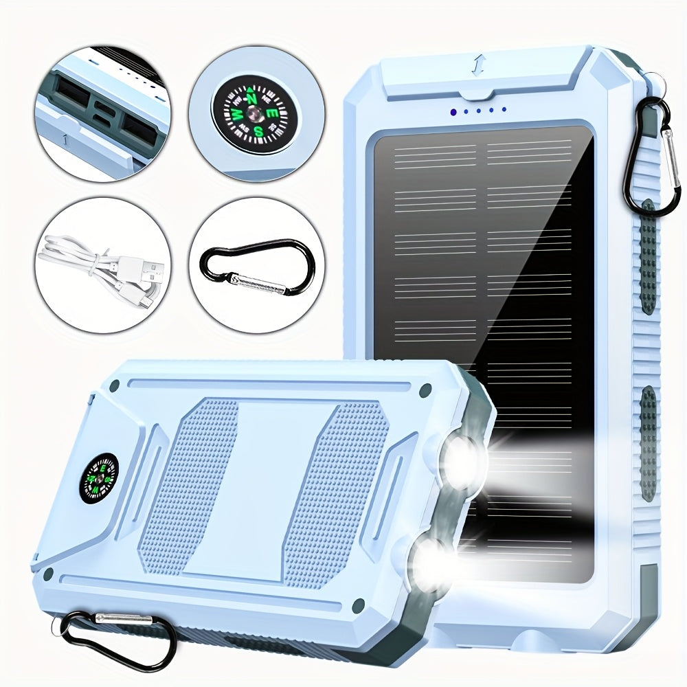 Solar Charger-39800mAh Solar Charger Power Bank -Portable Solar Phone Battery Panel Charger, QC3.0 Dual USB Port Battery Pack Charger Portable For All Cell Phones & Electronic Devices- Long Lasting, Travel Camping, LED Flashlight, The Best Gift For