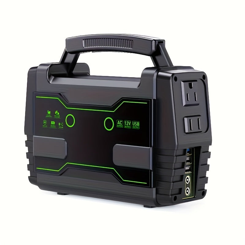 Portable Power Station 200W/300W Peak Camping Solar Generator 296/222//167/155Wh Power Bank with 30/40/60W Solar Panel with AC Outlet 110V with Multi-Output LED Flashlights for CPAP Home Camping Hurricane Emergency Christmas Gift