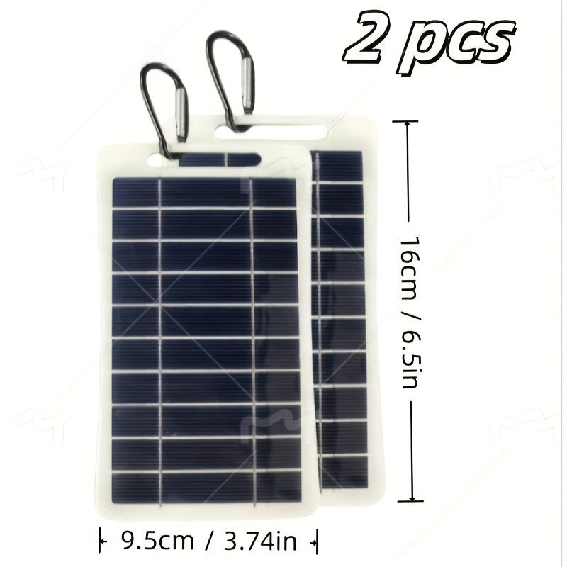 A Portable Outdoor Solar USB Charger, Suitable for Travel And Camping, with a Movable Solar Panel That Can Charge Phones, Flashlights And Fans, And Is Convenient for Taking Pets on Adventures.