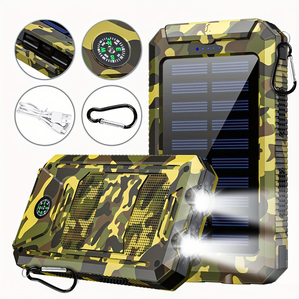 Solar Charger-39800mAh Solar Charger Power Bank -Portable Solar Phone Battery Panel Charger, QC3.0 Dual USB Port Battery Pack Charger Portable For All Cell Phones & Electronic Devices- Long Lasting, Travel Camping, LED Flashlight, The Best Gift For
