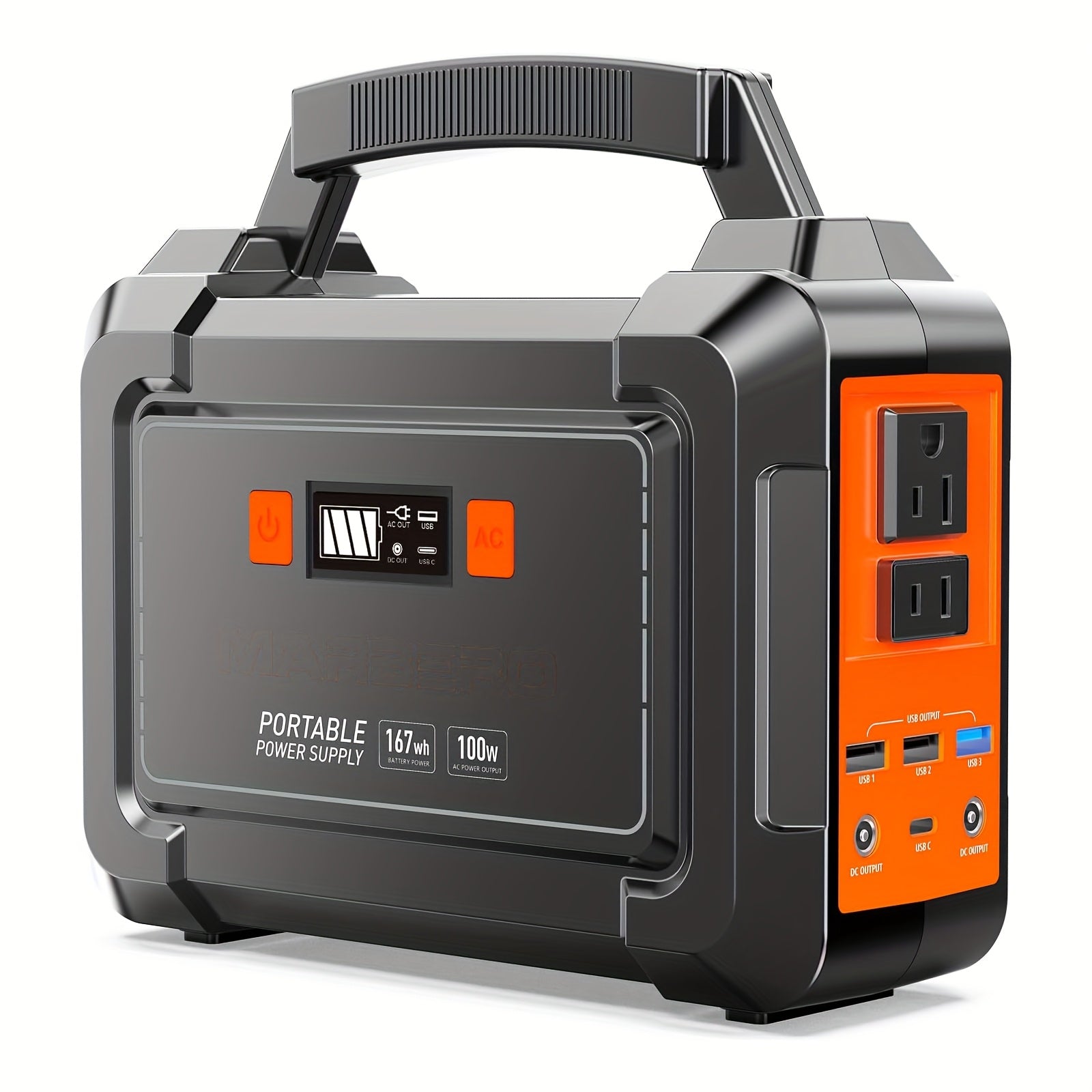 Portable Power Station 200W/300W Peak Camping Solar Generator 296/222//167/155Wh Power Bank with 30/40/60W Solar Panel with AC Outlet 110V with Multi-Output LED Flashlights for CPAP Home Camping Hurricane Emergency Christmas Gift