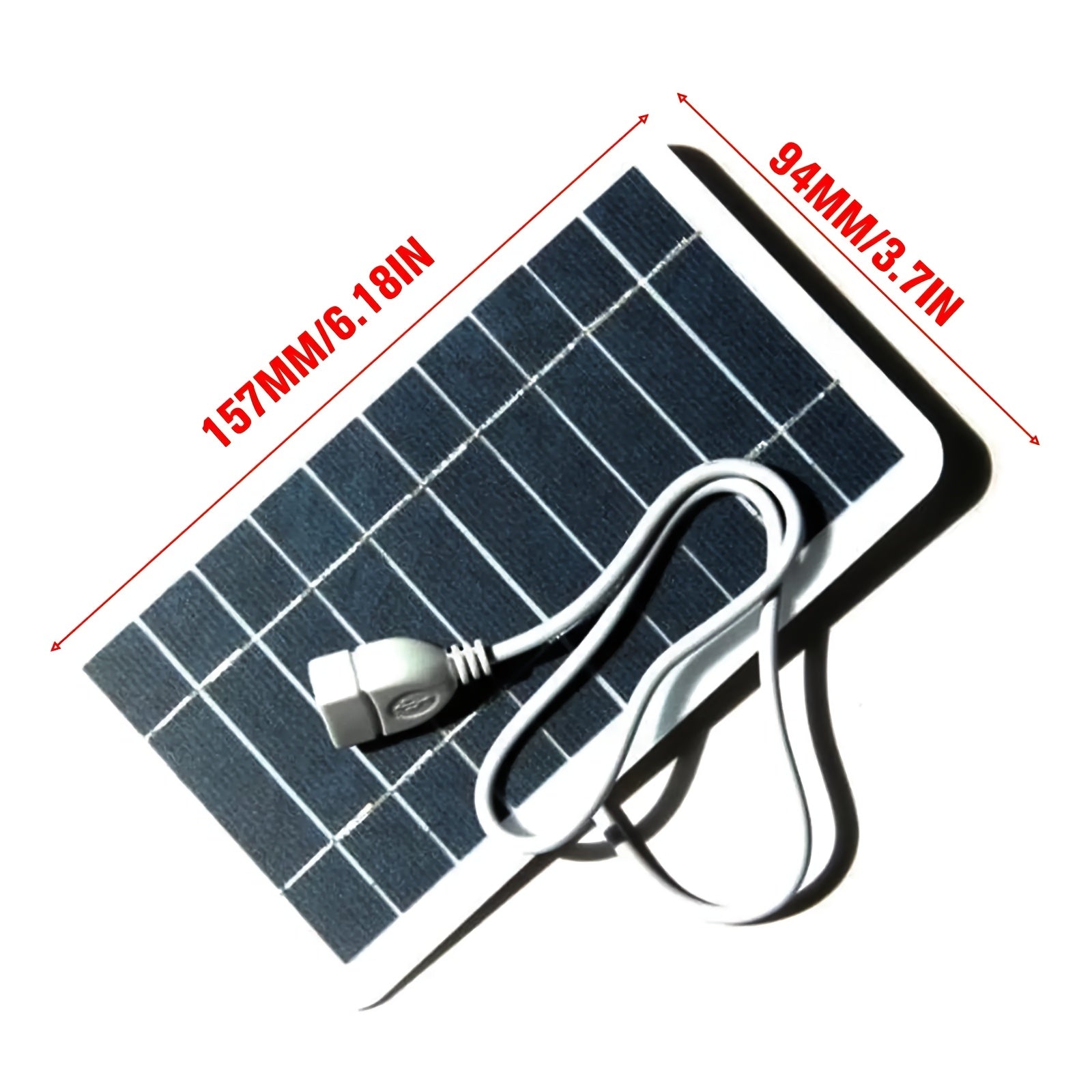Solar Portable Charging Panel Outdoor Solar USB Charger Suitable for Outdoor Travel And Camping, Mobile Power, Mobile Phone Charging Bank, Flashlight, Fan