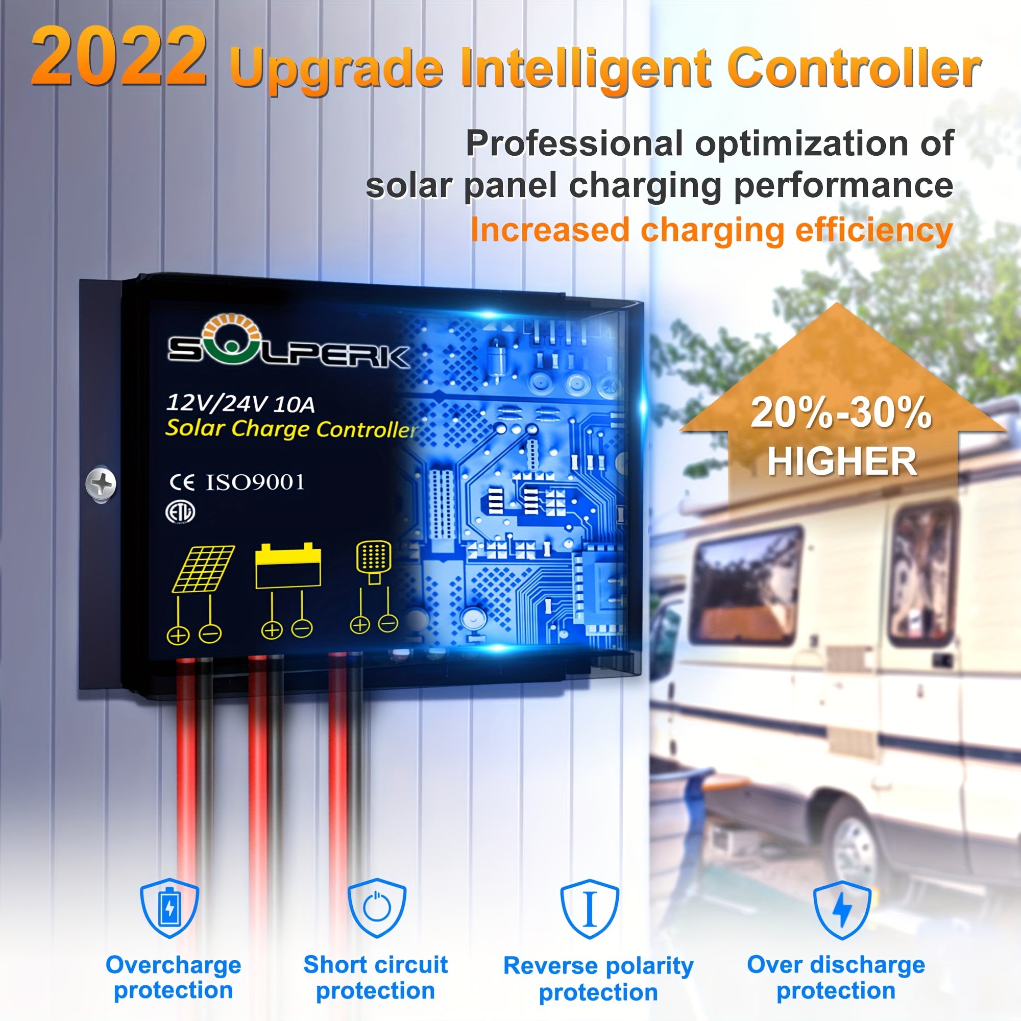 Solar Car 30W 12V Battery Charger Portable Solar Battery Charger And Maintainer Power Bank Solar Panel for Campers Boats, Portable Solar Charger, Solar Charger Power Bank for Everything, Solar Phone Chargers Fast Charge, Solar Panel Portable, Solar USB