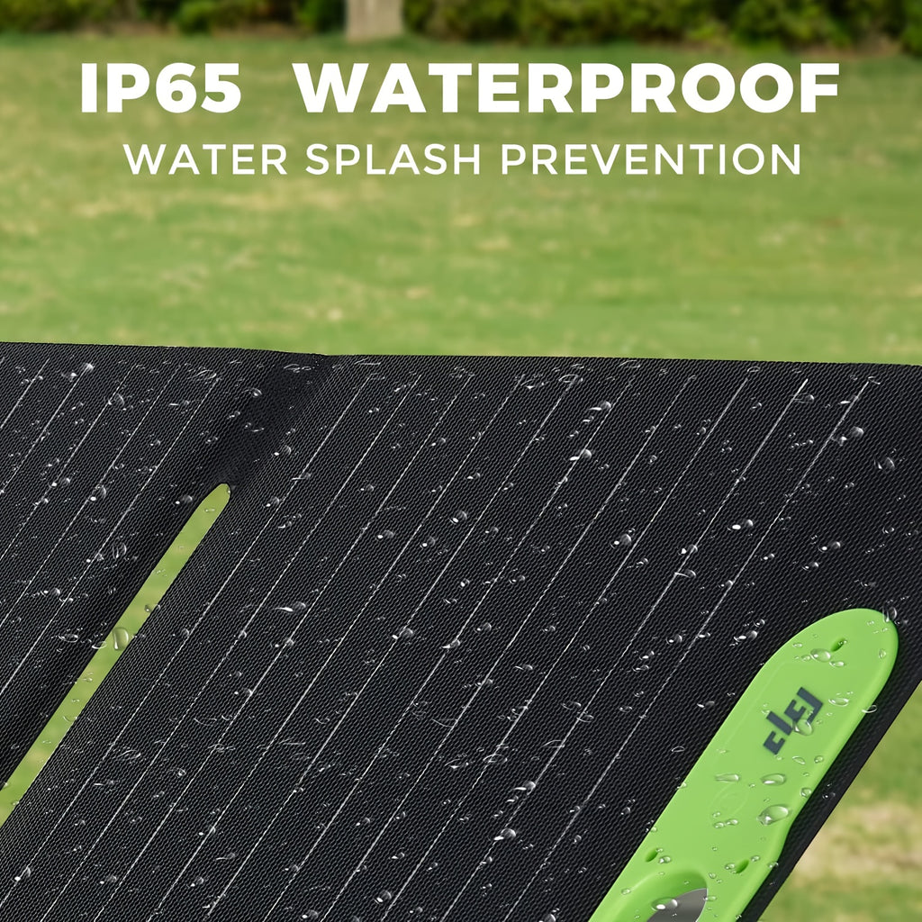 60W Portable Solar Panel with USB-C & USB-A Fast Charging, Foldable Solar Charger with Sturdy Stand - Lightweight & Compact for Camping, RV, Off-Grid Power, Compatible with Phones, Tablets, Laptops, Power Banks - Safe & Reliable Solar Power Supply, Solar