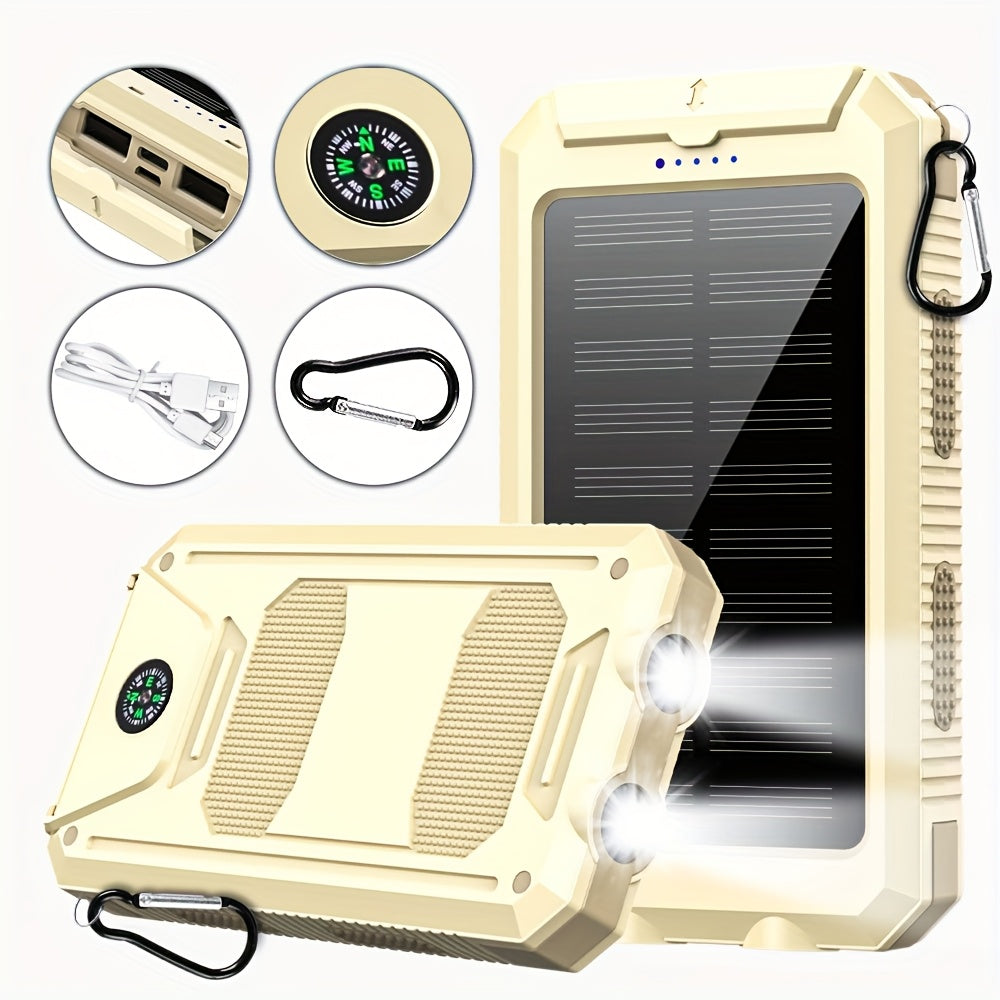 Solar Charger-39800mAh Solar Charger Power Bank -Portable Solar Phone Battery Panel Charger, QC3.0 Dual USB Port Battery Pack Charger Portable For All Cell Phones & Electronic Devices- Long Lasting, Travel Camping, LED Flashlight, The Best Gift For