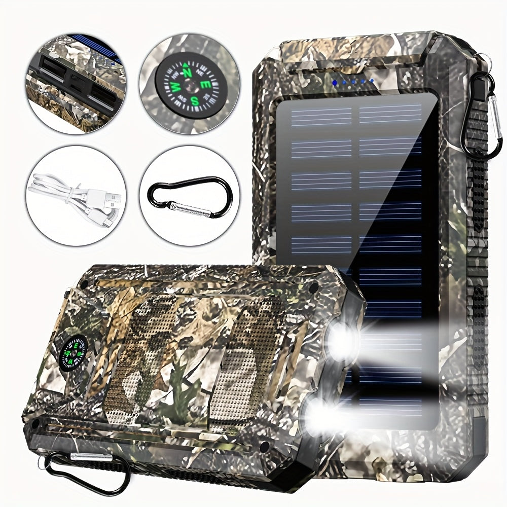 Solar Charger-39800mAh Solar Charger Power Bank -Portable Solar Phone Battery Panel Charger, QC3.0 Dual USB Port Battery Pack Charger Portable For All Cell Phones & Electronic Devices- Long Lasting, Travel Camping, LED Flashlight, The Best Gift For