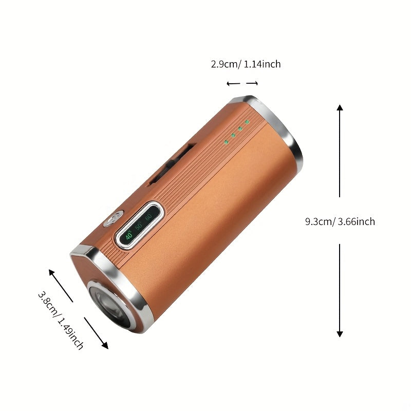 One Set 5000mAh Rechargeable Hand Warmer*3pcs, USB C Power, 3 Settings, 3 Uses, Emergency Lighting Flashlight, Electric Hand Warmer Portable Charger, Holiday and Birthday Gift, Women Men, Outdoor Sports Essentials