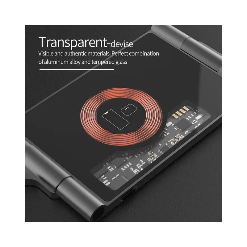 4 in 1 15W Wireless Charging Pad, Fast Charging Wireless Charger Mobile Phone Watch Headphone Wireless Charging Station Multiple Devices, Wireless Phone Charger Type C Black