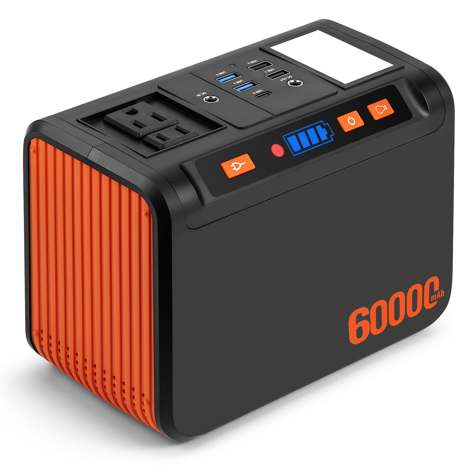 272/222/111/88Wh Large Capacity Portable Power Station with 40W Solar Panel Compatibility, 2x 110V AC Outlets, USB-C/DC Ports, Digital Display & LED Light - Heavy-Duty Battery Power Bank for Camping, Emergency Backup, RV, Outdoor Adventures -