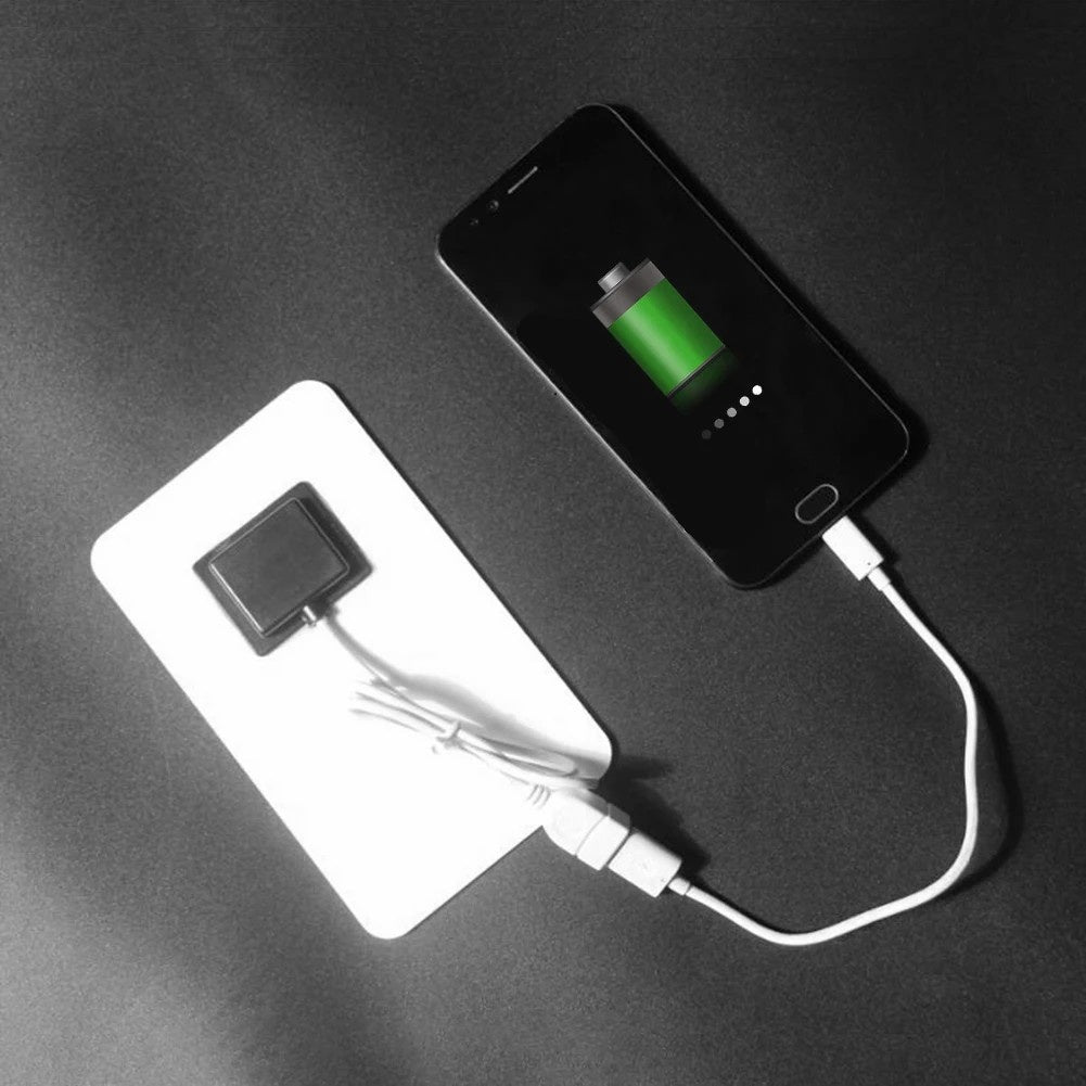 Solar Portable Charging Panel Outdoor Solar USB Charger Suitable for Outdoor Travel And Camping, Mobile Power, Mobile Phone Charging Bank, Flashlight, Fan