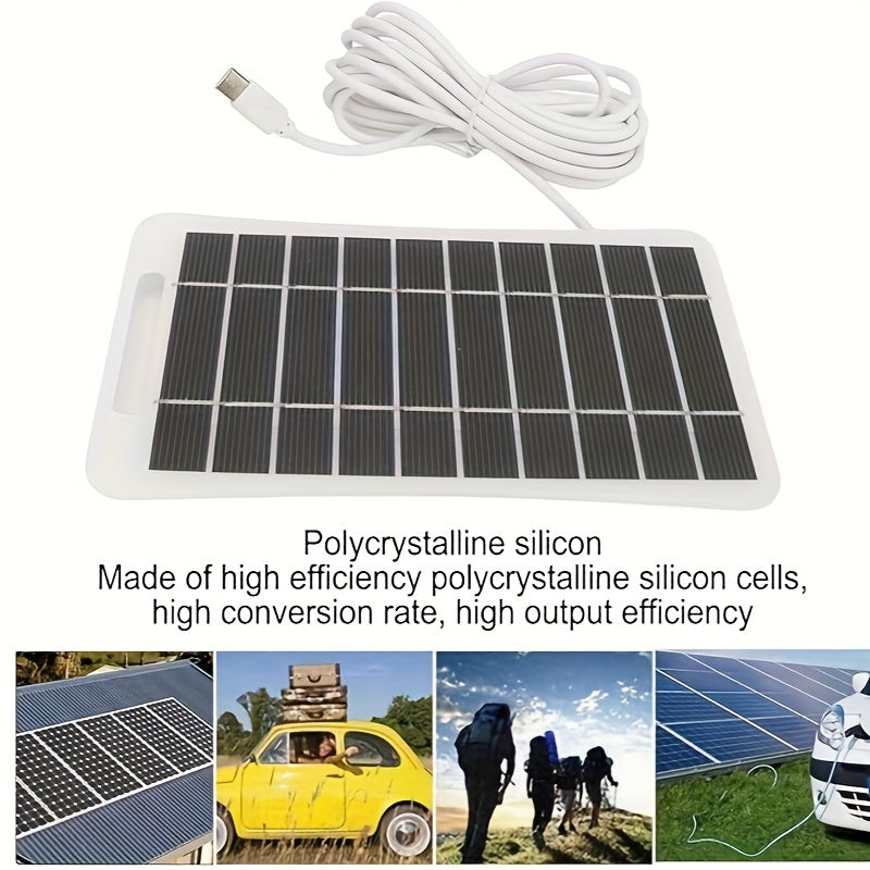 [Portable Solar Charger] Portable Solar USB Charger for Travel & Camping | Movable Solar Panel Charges Phones, Flashlights, Fans - Outdoor Charger