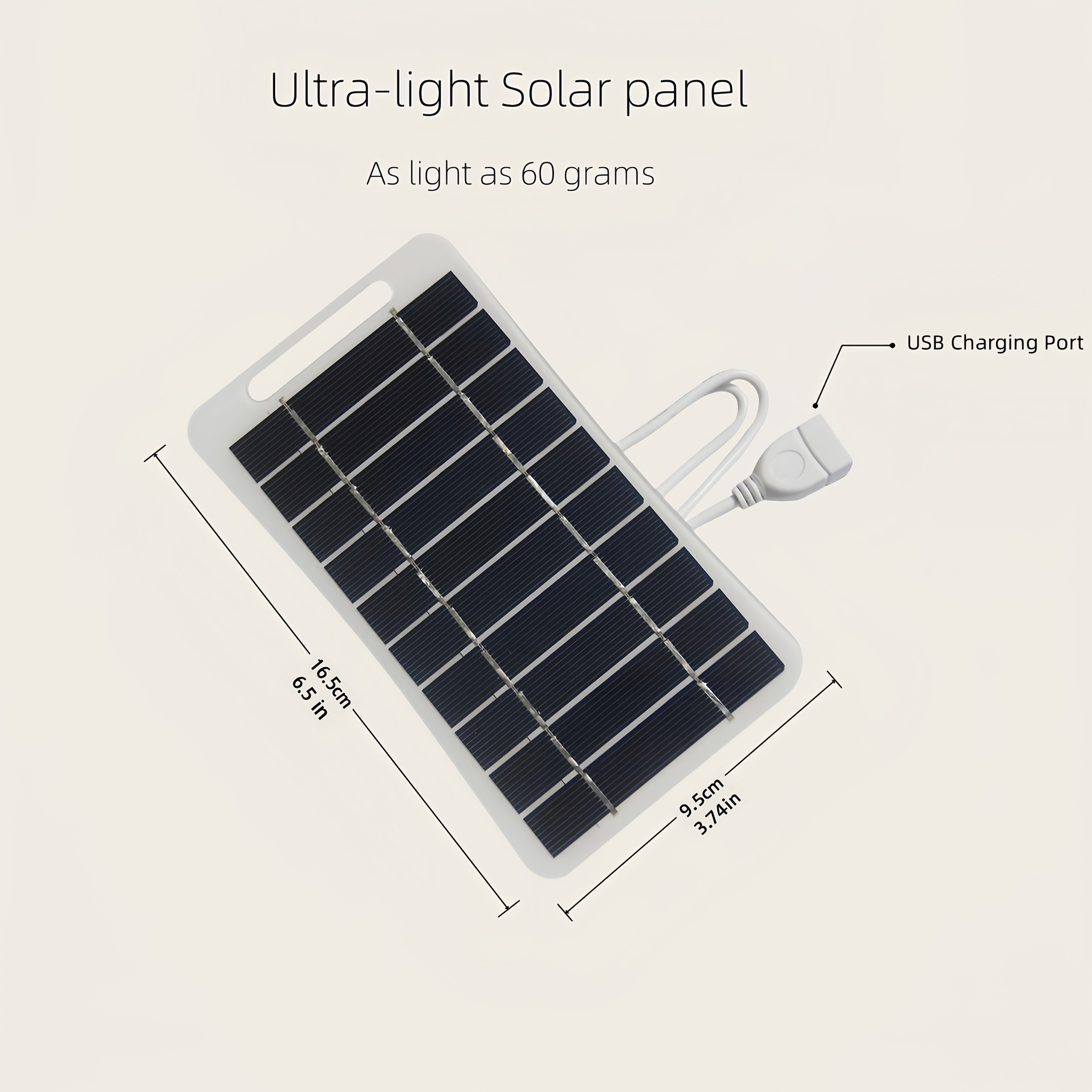 A Portable Outdoor Solar USB Charger, Suitable for Travel And Camping, with a Movable Solar Panel That Can Charge Phones, Flashlights And Fans, And Is Convenient for Taking Pets on Adventures.