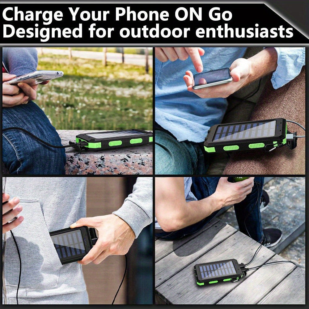 Solar Charger-39800mAh Solar Charger Power Bank -Portable Solar Phone Battery Panel Charger, QC3.0 Dual USB Port Battery Pack Charger Portable For All Cell Phones & Electronic Devices- Long Lasting, Travel Camping, LED Flashlight, The Best Gift For