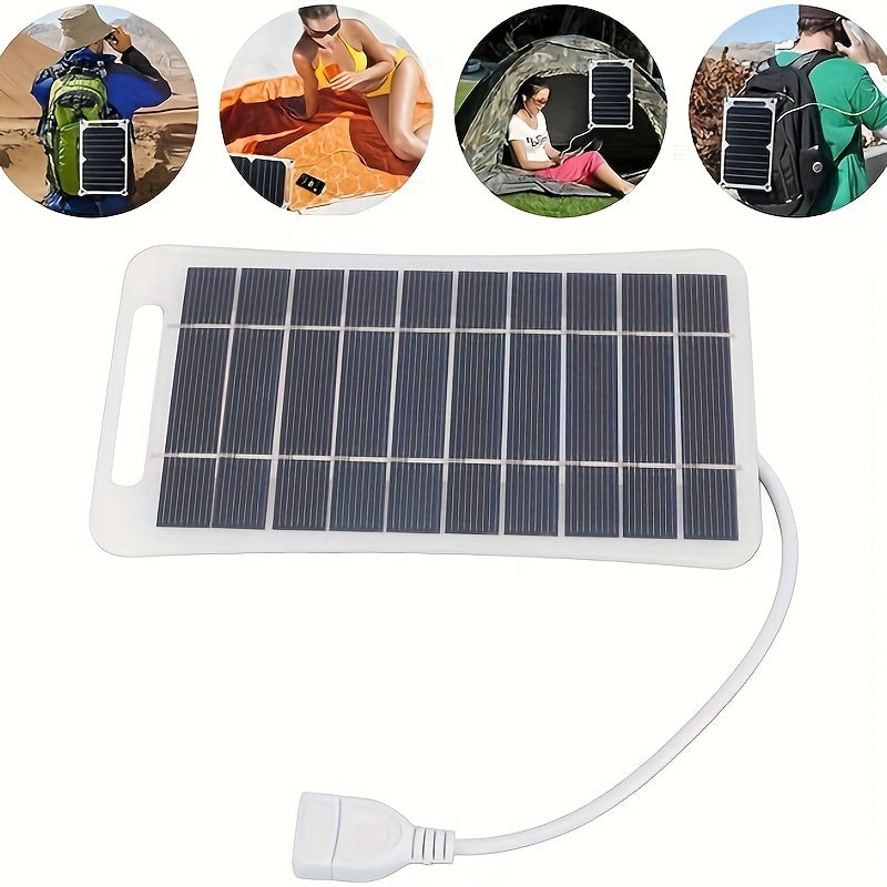[Portable Solar Charger] Portable Solar USB Charger for Travel & Camping | Movable Solar Panel Charges Phones, Flashlights, Fans - Outdoor Charger