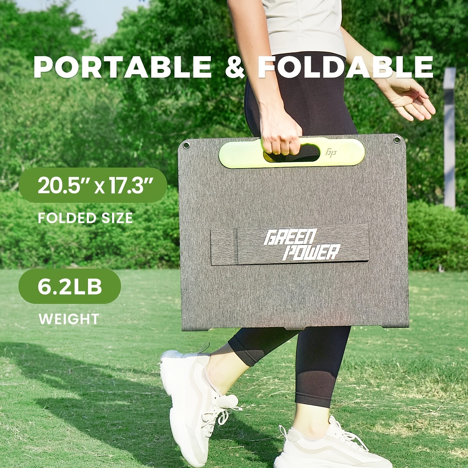 60W Portable Solar Panel with USB-C & USB-A Fast Charging, Foldable Solar Charger with Sturdy Stand - Lightweight & Compact for Camping, RV, Off-Grid Power, Compatible with Phones, Tablets, Laptops, Power Banks - Safe & Reliable Solar Power Supply, Solar