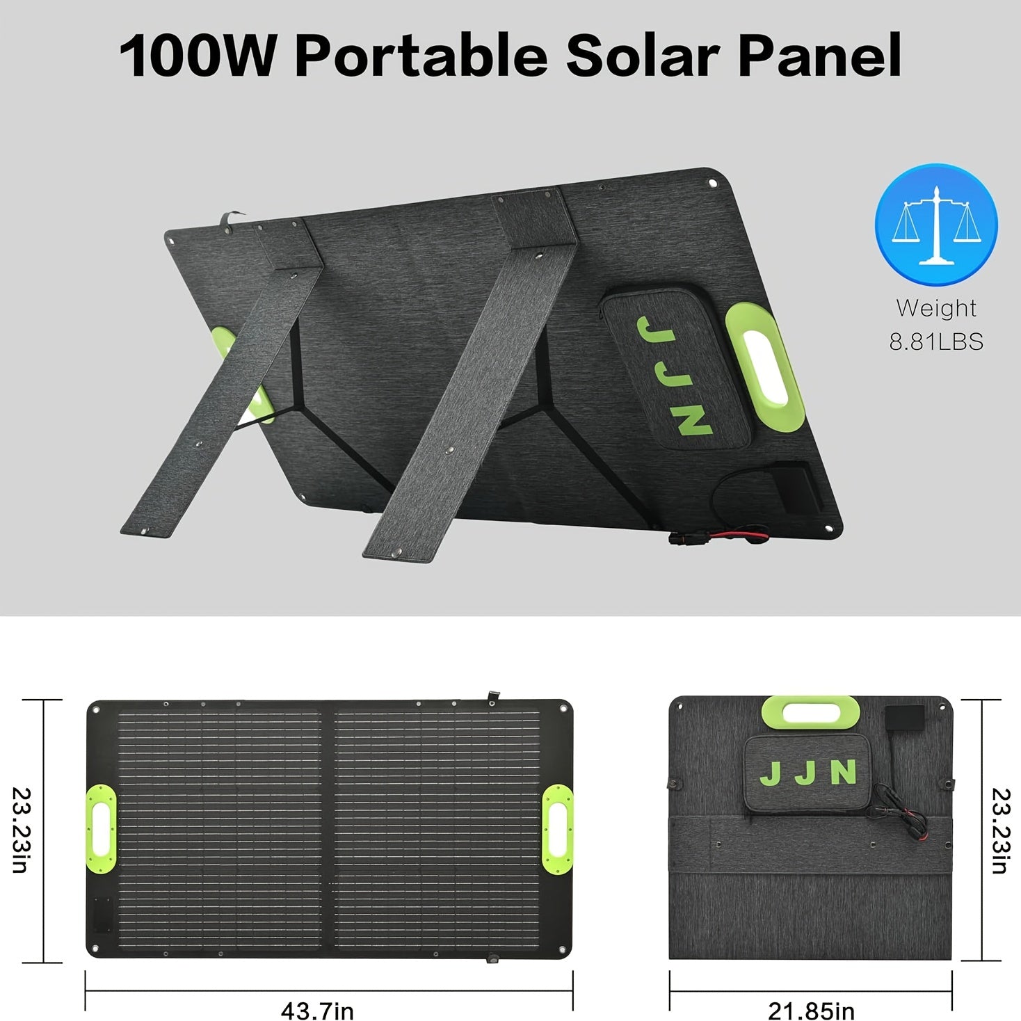 120W High-Efficiency Foldable Solar Panel with Fast Charging & High Conversion Rate, Portable Power Station for Camping, Hiking, Emergency Backup - Lightweight & Stable with Digital Display, USB/DC/AC Outlets, Compatible with Smartphones, Laptops,