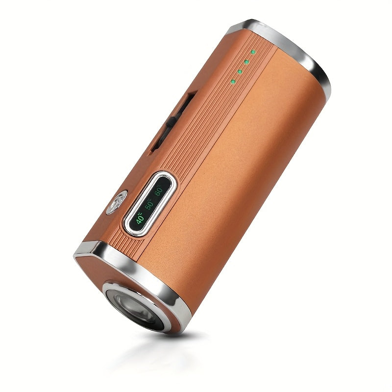 One Set 5000mAh Rechargeable Hand Warmer*3pcs, USB C Power, 3 Settings, 3 Uses, Emergency Lighting Flashlight, Electric Hand Warmer Portable Charger, Holiday and Birthday Gift, Women Men, Outdoor Sports Essentials