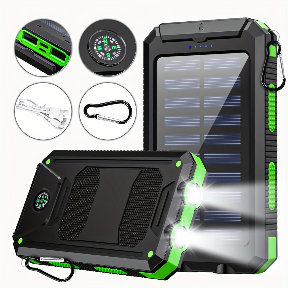 Solar Charger-39800mAh Solar Charger Power Bank -Portable Solar Phone Battery Panel Charger, QC3.0 Dual USB Port Battery Pack Charger Portable For All Cell Phones & Electronic Devices- Long Lasting, Travel Camping, LED Flashlight, The Best Gift For