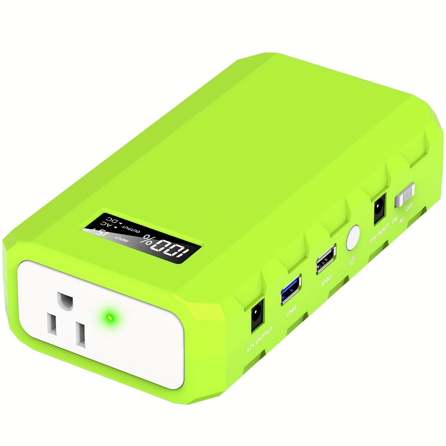 Portable 88.8Wh Solar Powered Power Station with 24000mAh Battery, LED Lights & AC Outlets - Durable ABS Compact Design for Outdoor Camping, Hiking, Road Trips, Cycling, Home Emergency, Hurricane Backup, Solar Phone Charger, Hiking Essentials, Vibrant