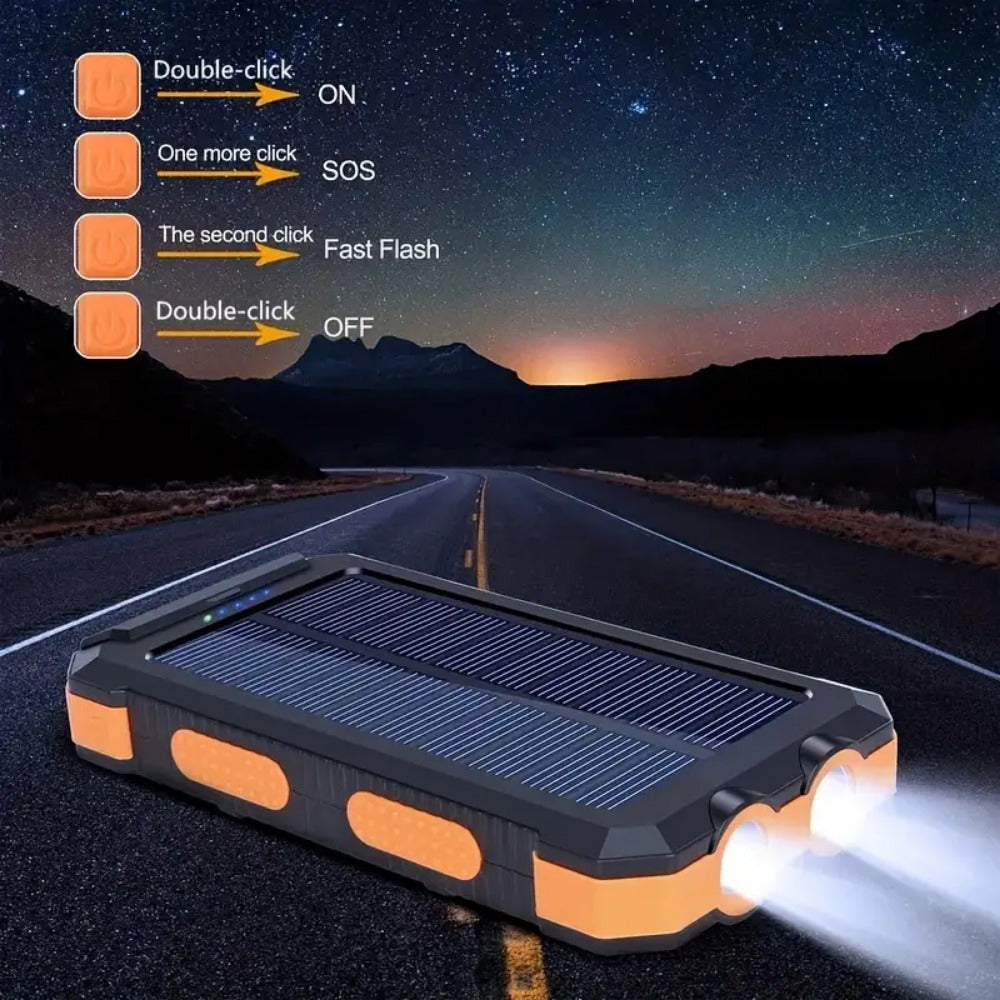 Solar Charger-39800mAh Solar Charger Power Bank -Portable Solar Phone Battery Panel Charger, QC3.0 Dual USB Port Battery Pack Charger Portable For All Cell Phones & Electronic Devices- Long Lasting, Travel Camping, LED Flashlight, The Best Gift For